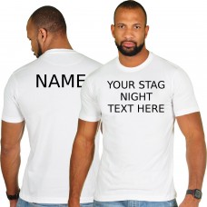Stag Night T-Shirts With Personalized Text Front And Back